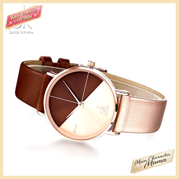 36mm Leather Strap Women\'s Watch Japanese Quartz Water Resistant Business main image 7